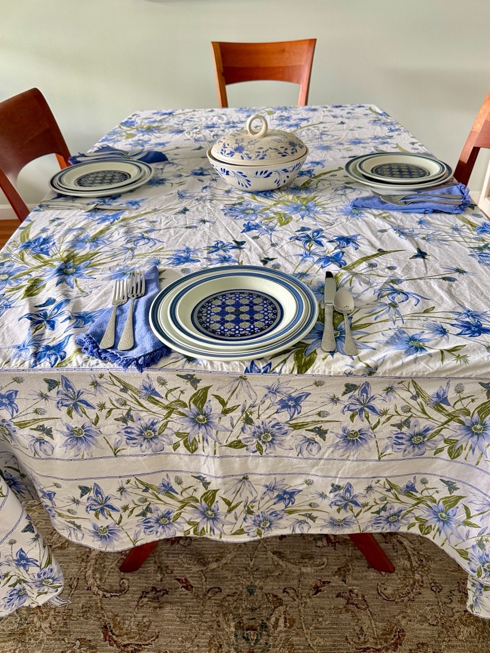 April Cornell floral tablecloth